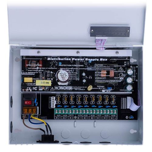 ספק כוח 12V 10Amp בעל 9 יציאות דגם PR-10A9CH-B מבית ProVision