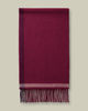צעיף יוקרתי קשמיר  Cashmere Herringbone Scarf - Maroon Red