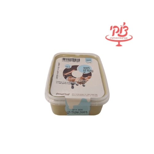 קרם פיסטוק שוקולד לבן – 300 גרם (חלבי, בד