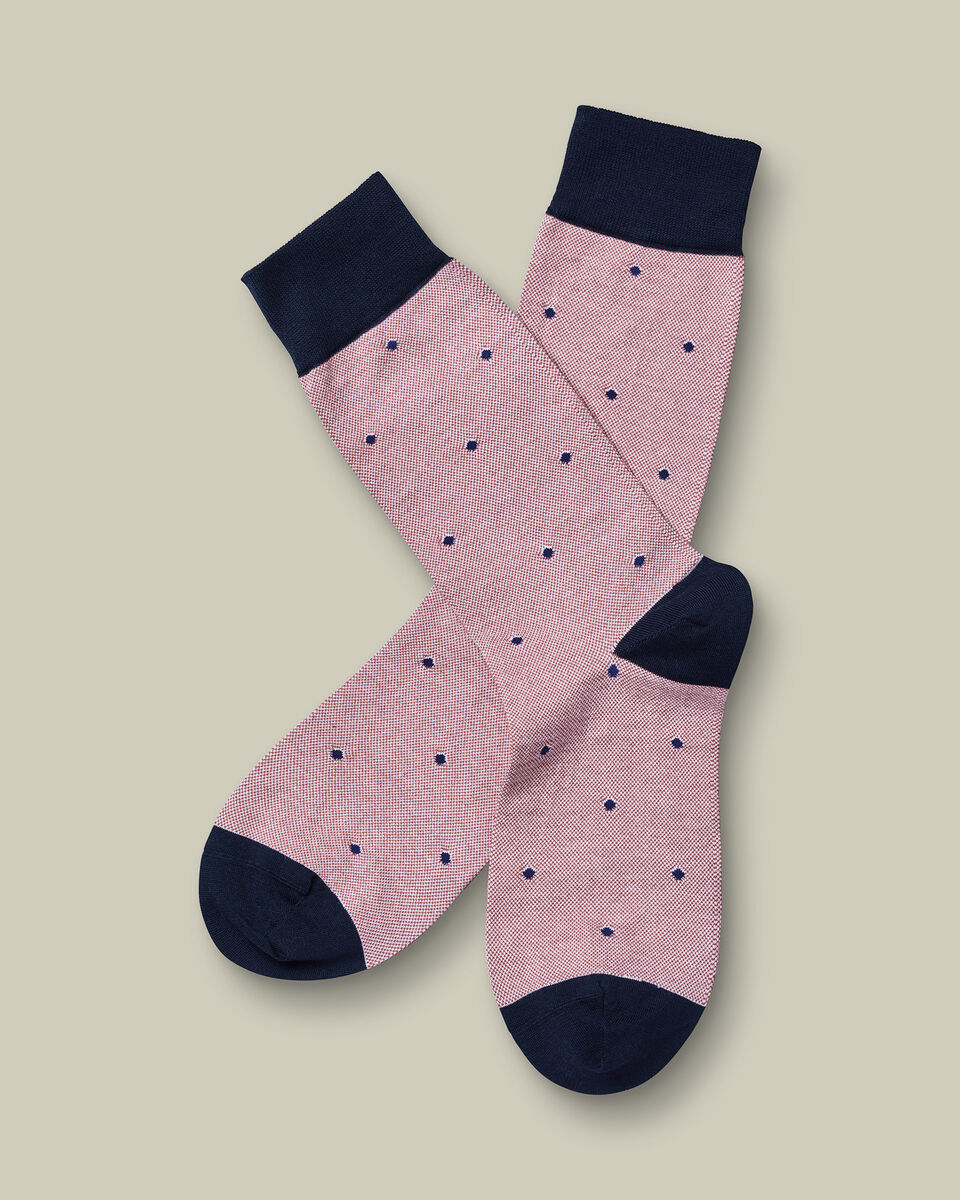 זוג גרביים Spot Socks - Pink & Navy