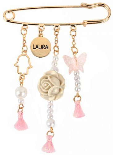 סיכת מזל לעגלות תינוק וטיולונים - ורוד