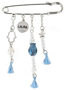 סיכת מזל לעגלות תינוק וטיולונים - תכלת