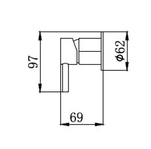 שירטוט מערכת קיר אינטרפוץ 3 דרך קומפלט 1203YB זהב מט