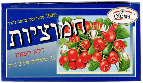 תה חמוציות ללא קפאין 25 שקיקים 
