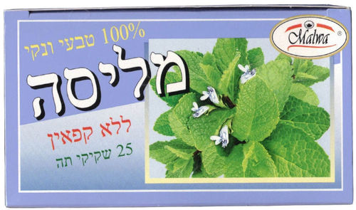 תה מליסה ללא קפאין 25 שקיקים 