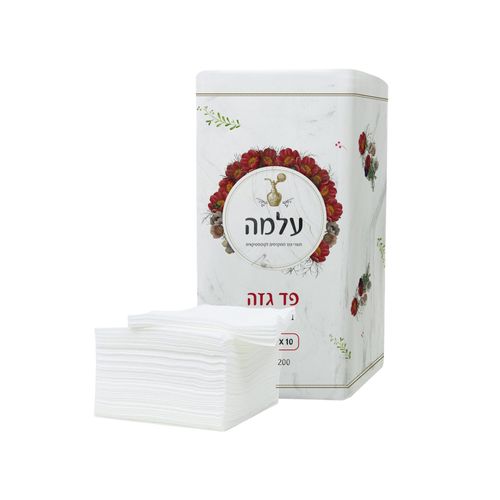 מארז 200 יח' – פד גזה מרפד 10X10 ס