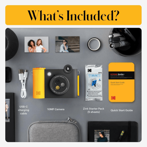 מצלמת אינסטנט קודאק צבע שחור Kodak Smile Plus