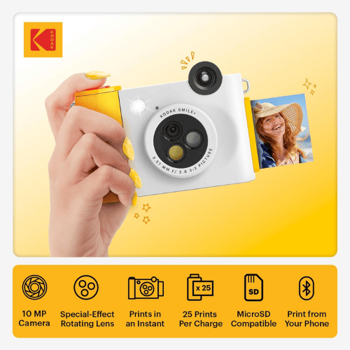 מצלמת אינסטנט קודאק צבע לבן Kodak Smile Plus