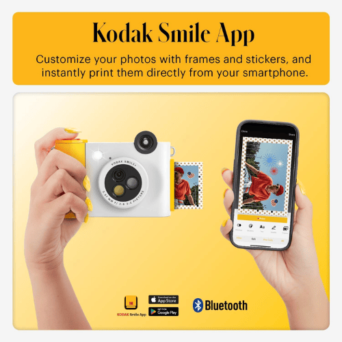 מצלמת אינסטנט קודאק צבע לבן Kodak Smile Plus