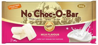 גנולרס חטיף שוקולד לבן בטעם חלב לכלב 80 גרם - No Choc-O-Bar