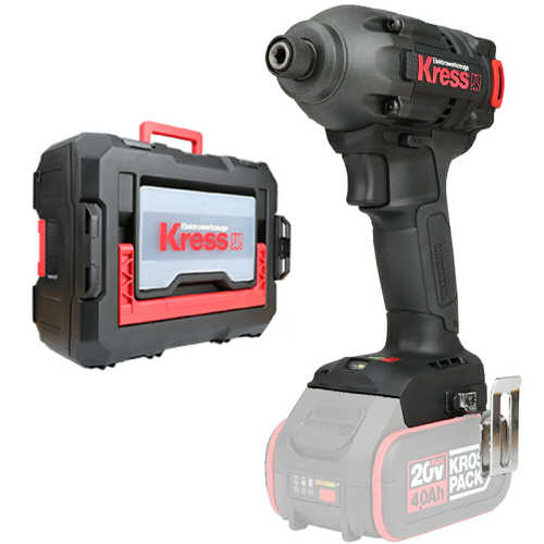 מברגת אימפקט KUB60.91 20V BL + מפוח נטען KU085  בארגז טכנאים KRESS KUB60.91