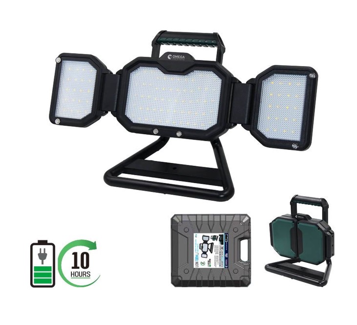 פנס נטען LION 100W ,ליתיום 10h,10800mAh OMEGA