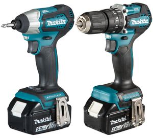 סט 2 כלים 18V נטען 2 סוללות 5A ומטען MAKITA DLX2221JX4