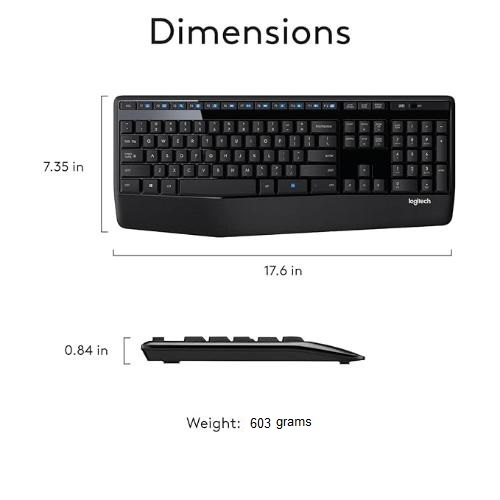 ‏מקלדת ועכבר Logitech Wireless Combo MK345 לוגיטק 
