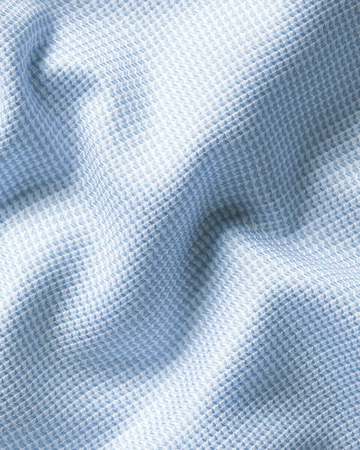 חולצה גזרת סלים -Sky blue Non-Iron Stretch Burlington Weave Cutaway Slim Fit Shirt