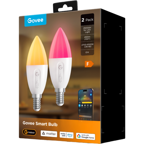 זוג נורות חכמות Govee RGBWW Smart LED Bulb E14