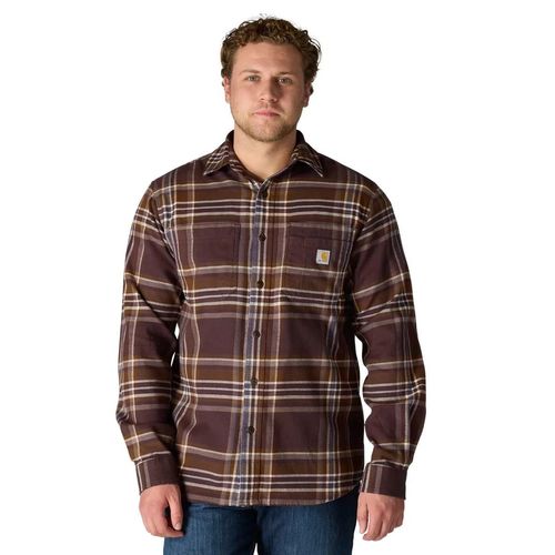 חולצת גברים משובצת פלאנל RUGGED FLEX® במשקל בינוני - Outline