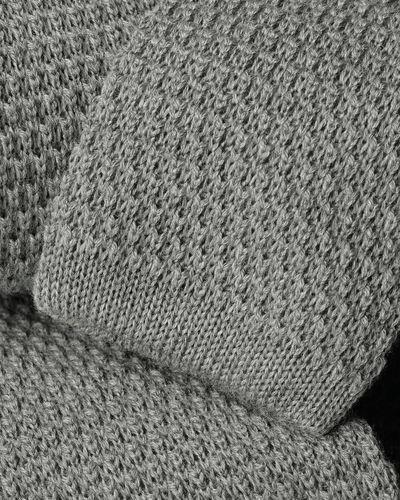   עניבה Grey Knitted Wool Slim Tie