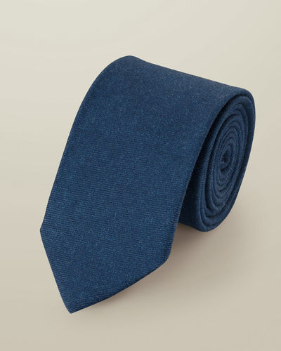   עניבה Mid Blue Wool Tie