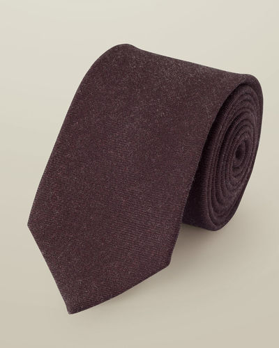   עניבה Burgundy Red Wool Tie