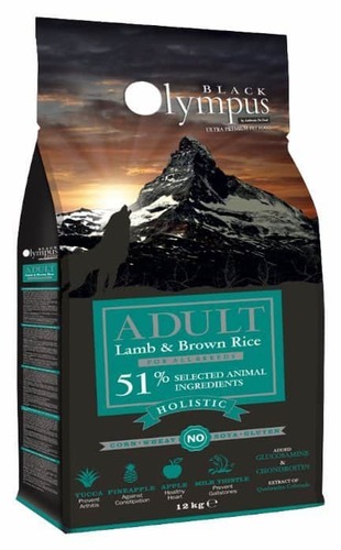 אוכל לכלבים בלאק אולימפוס כבש ואורז חום 12 ק