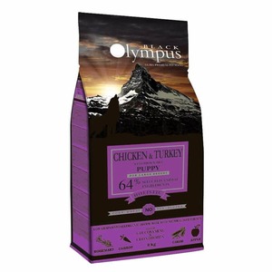 בלאק אולימפוס מזון לכלב גורים מקסי עוף הודו ואורז חום 12 ק"ג סגול