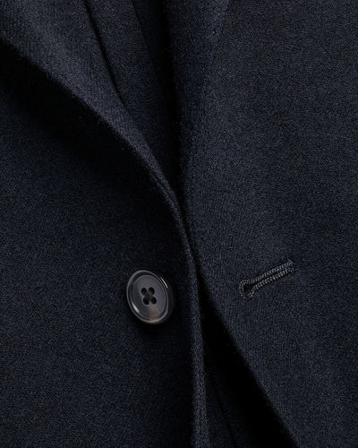 ג'קט צמר לא מובנה - Navy Wool Slim Fit Jacket