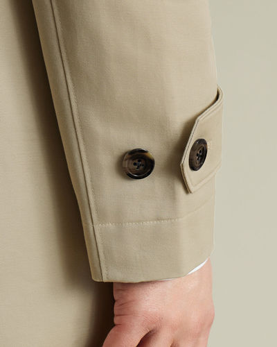 מעיל גשם מכותנה עמיד למים -Stone Showerproof Cotton Raincoat