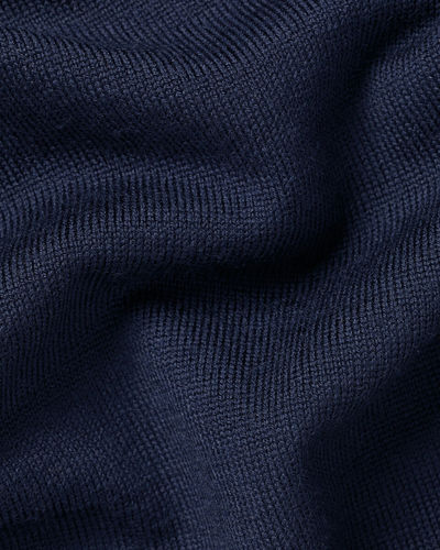 סריג צמר נייבי Navy Blue Pure Merino V-Neck Jumper