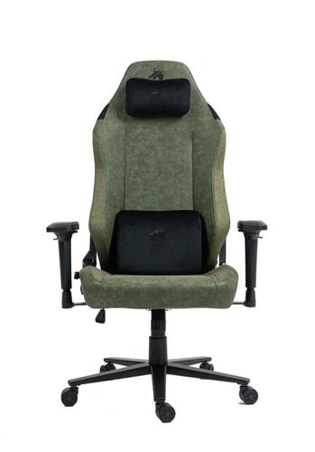 כיסא עבודה וגיימינג יוקרתי דמוי עור דגם ALPINE ירוק צבאי - משלוח חינם