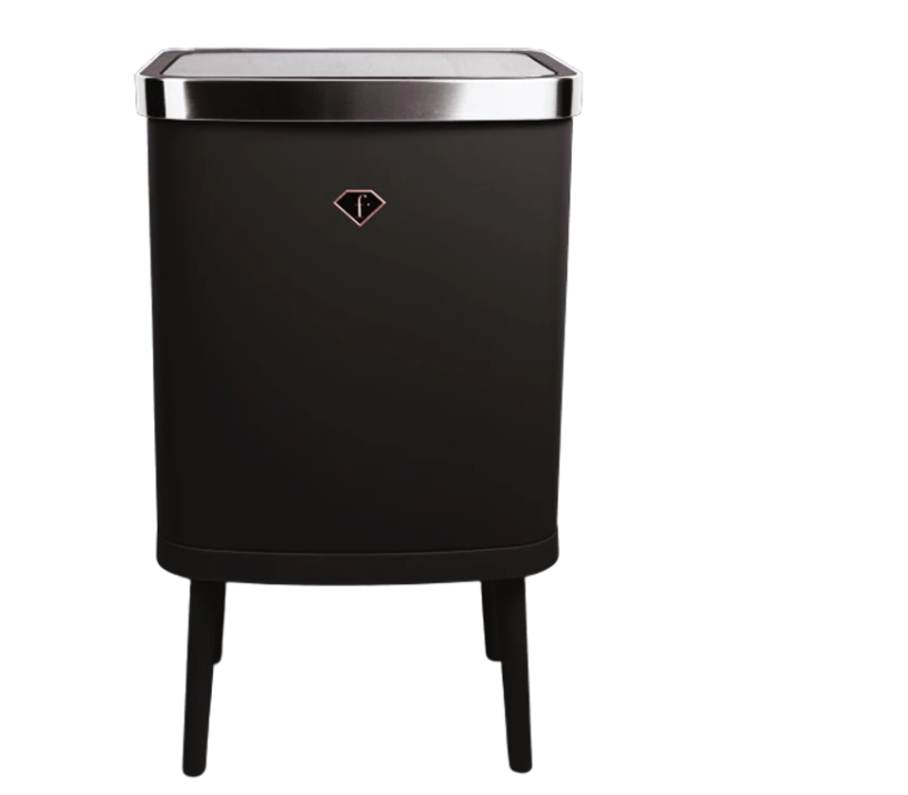 פח אשפה אלקטרוני 30 ליטר  שחור פחם FashionTV Cream & Gold FTV0153