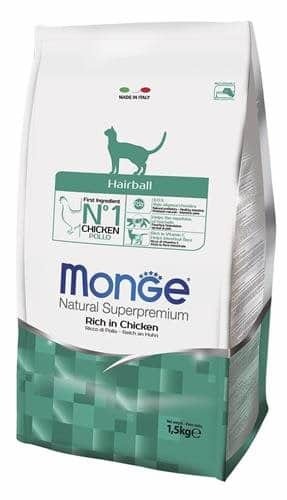 אוכל לחתולים מונג' נטורל אנטי היירבול עוף 1.5 ק