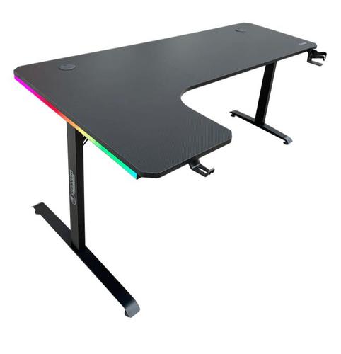 DRAGON שולחן גיימינג פינתי שמאל תאורת RGB אורך 160*100 ס