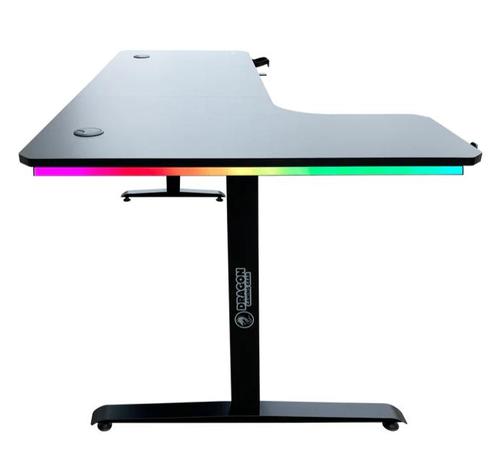 DRAGON שולחן גיימינג פינתי שמאל תאורת RGB אורך 160*100 ס