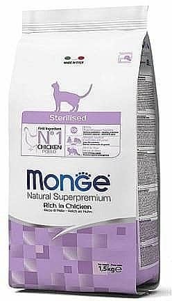 אוכל לחתולים מונג' סטרילייזד עוף 1.5 ק