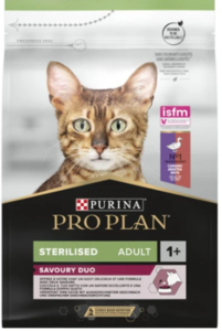 פרו פלאן Savoury Dou מזון יבש ומלא לחתול מסורס/מעוקר עשיר בחלבון ברווז וכבד 3 ק"ג