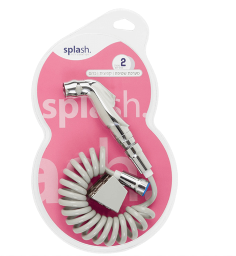 מערכת שטיפה לשירותים קפיצית דגם SP300B מבית Splash כרום