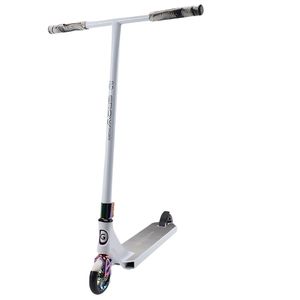 קורקינט פעלולים מקצועי דגם G9 עם גלגלי 110 מ"מ סדרת הכרום - לבן