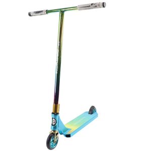 קורקינט פעלולים מקצועי דגם G9 עם גלגלי 110 מ"מ סדרת הכרום - טורקיז