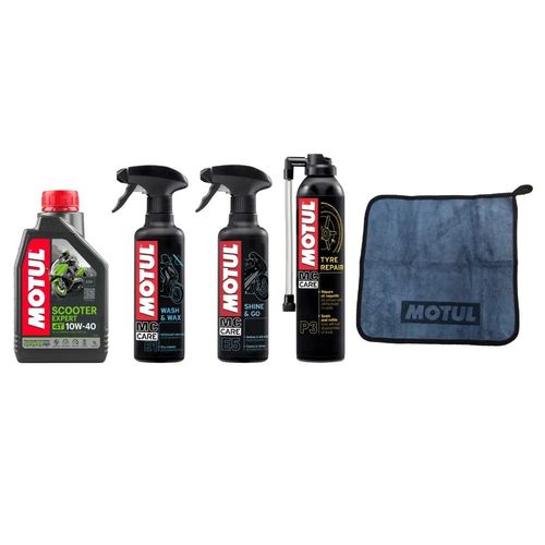 ערכת טיפול וטיפוח לקטנוע מבית MOTUL
