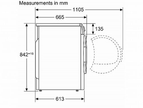 מייבש כביסה Bosch WTM8528KPL ‏8 ‏ק