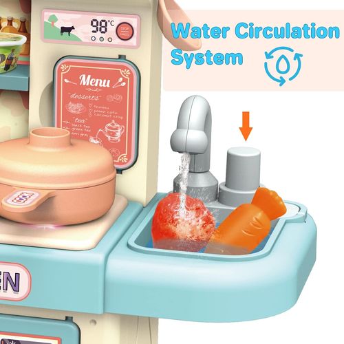 מטבחון עם מים זורמים תאורה ואדים