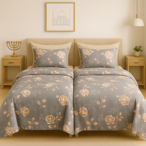 סט מצעים יוקרתי למיטה יהודית – סאטן 100% כותנה