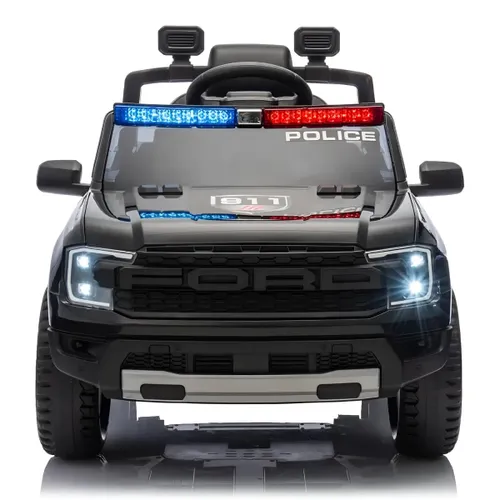 מכונית ממונעת 12V פורד ריינג'ר FORD Ranger משטרה עם שלט רחוק, מגפון ואורות