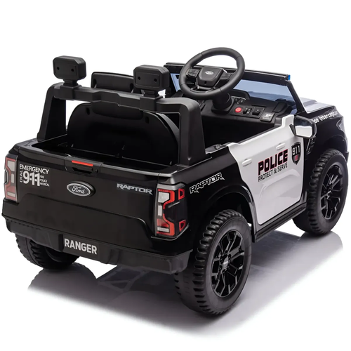 מכונית ממונעת 12V פורד ריינג'ר FORD Ranger משטרה עם שלט רחוק, מגפון ואורות