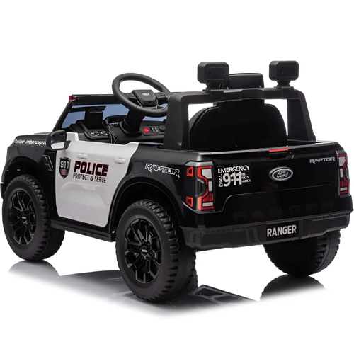 מכונית ממונעת 12V פורד ריינג'ר FORD Ranger משטרה עם שלט רחוק, מגפון ואורות