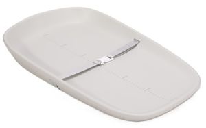 משטח החתלה דוחה נוזלים עשוי ספוג PU רך עם התאמת טמפרטורה וחגורת קשירה - אפור