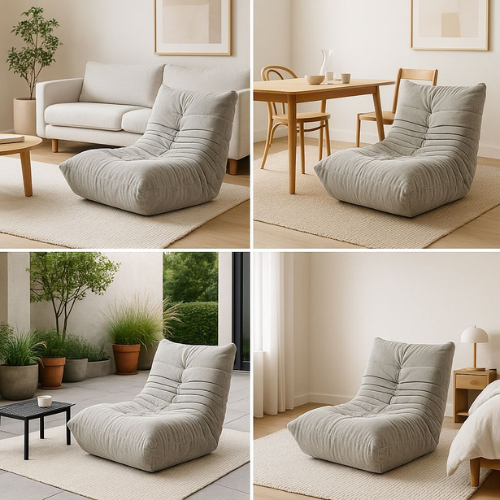 ספת רביצה Flow מבית Cloudseat הנוחה בעולם-צבע אפור בהיר וילוני