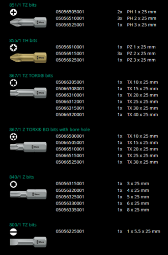 סט ביטים ובקסות 39 חלקים טולצ'ק פלוס ורה מקצועי כולל מארז ורצ'ט ומברג WERA