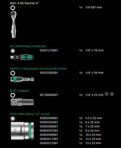 סט ביטים ובקסות 39 חלקים טולצ'ק פלוס ורה מקצועי כולל מארז ורצ'ט ומברג WERA